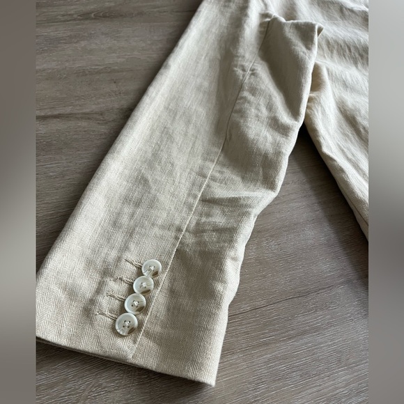 LEVI’S Alexa Blazer Linen Cotton Double-Breasted Oversized Jacket Size L - Picture 8 of 9